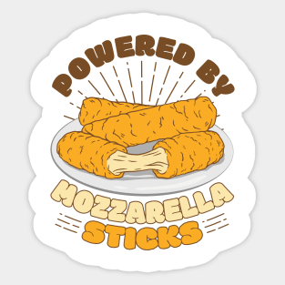 Powered By Mozarella Sticks Sticker